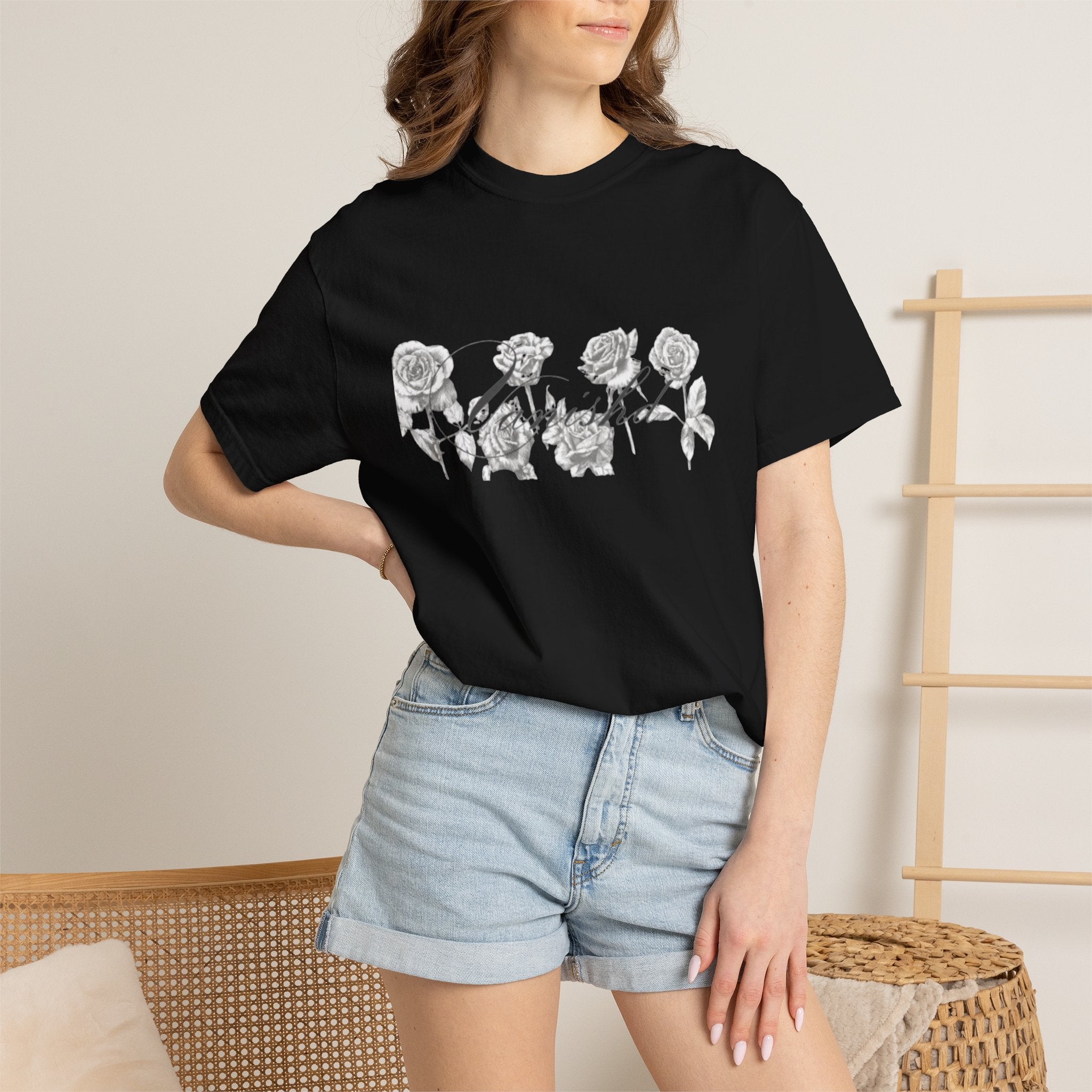 Vanishd rose t shirt